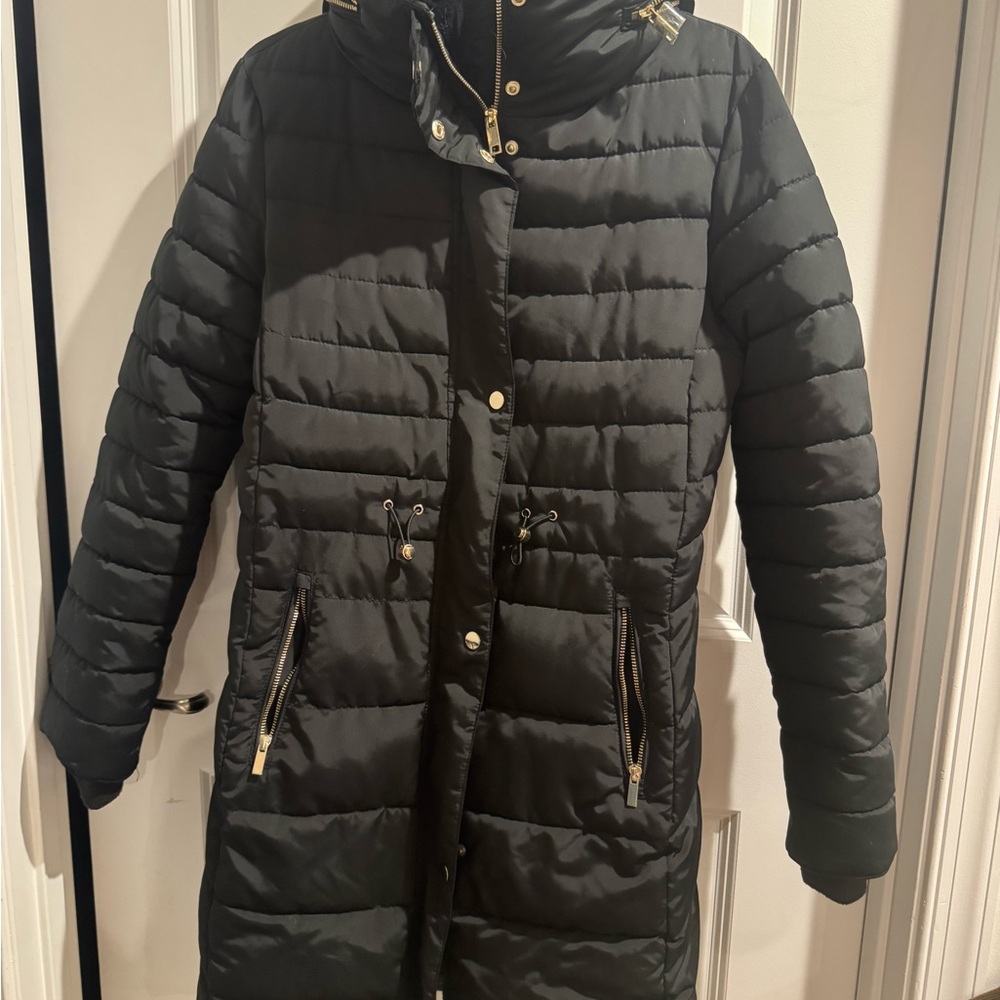 Vintage Sears Women's Black Puffer Jacket Size M